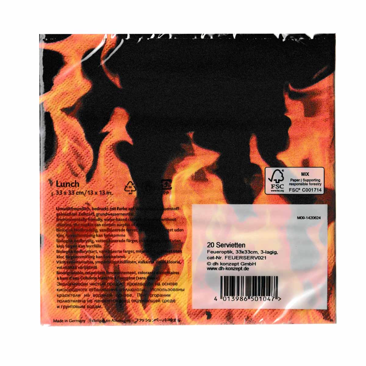 Flammen-Servietten 20 Stück