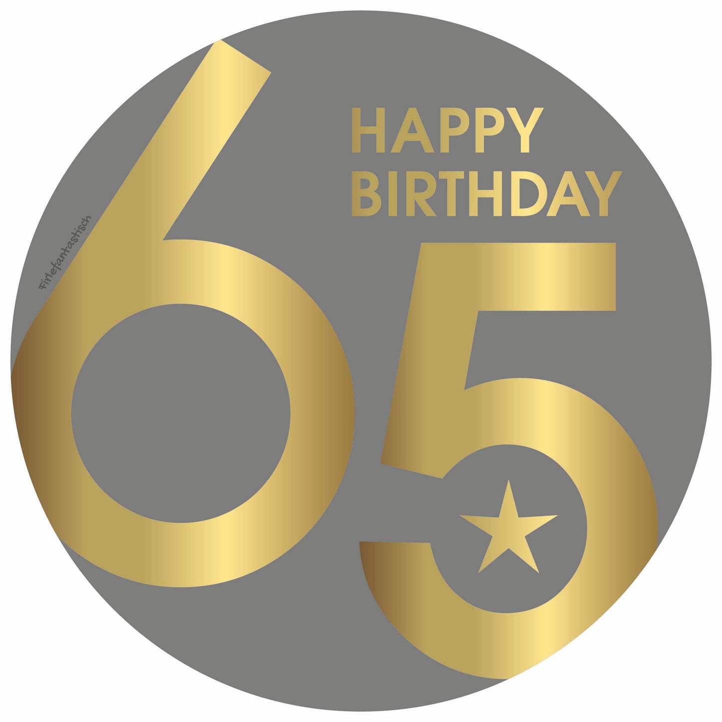 Essbarer Tortenaufleger 65.Geburtstag