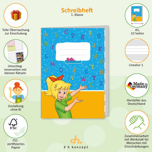 Schreibheft BIBI BLOCKSBERG für die Schule