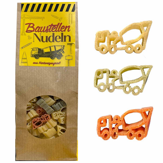 Betonmischer Nudeln aus Hartweizengrieß 225g – Motivnudeln Baustelle