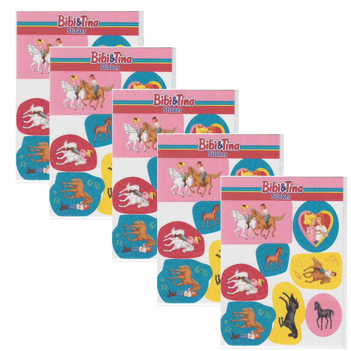 Bibi und Tina Sticker 5 Stück