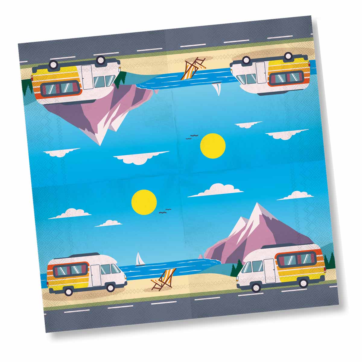 Serviettes Thème Australie 33x33 Cm – Lot De 20 Pour Anniversaire Et Fête, Décoration Ambiance Australienne
