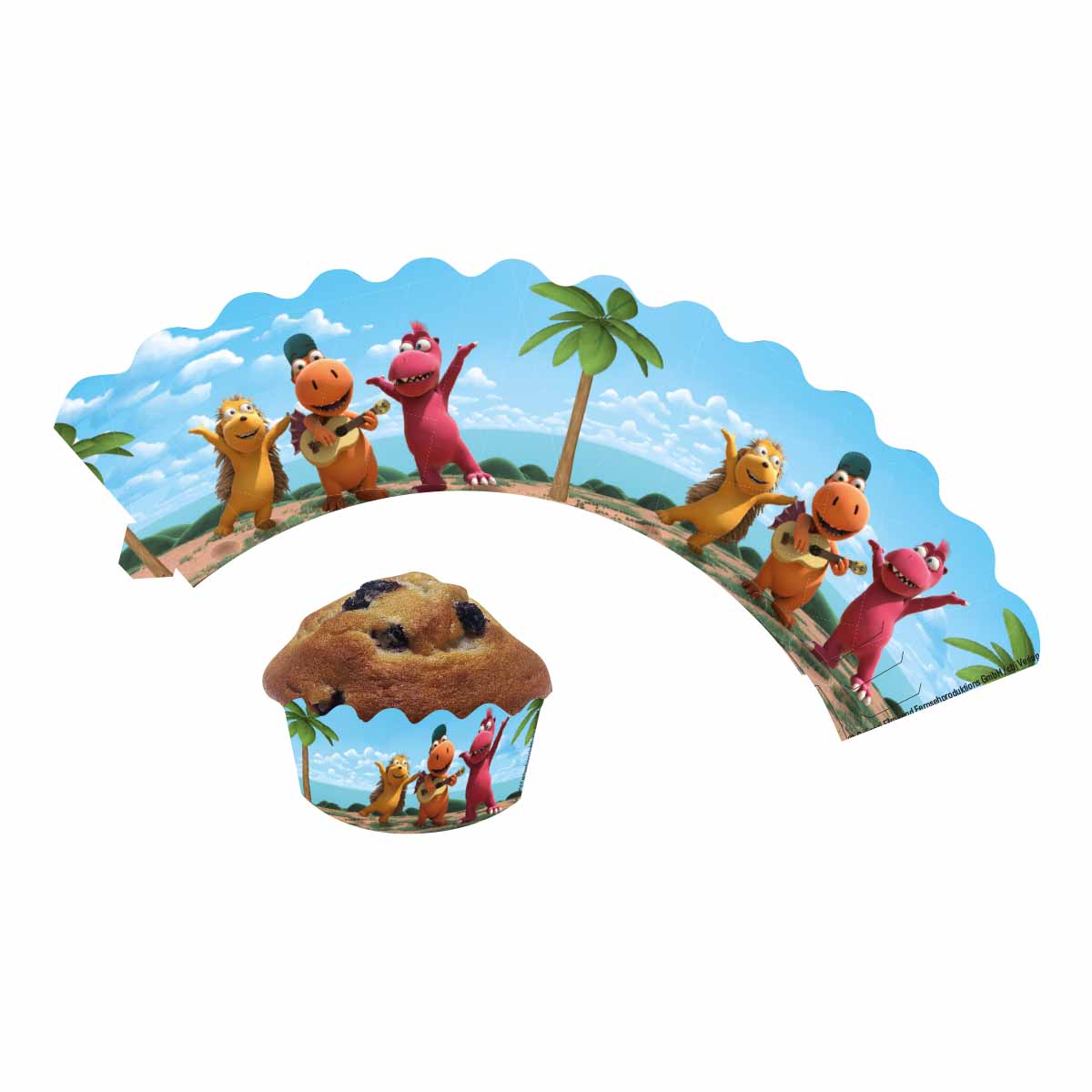Drache Kokosnuss Cupcake Banderolen 12St