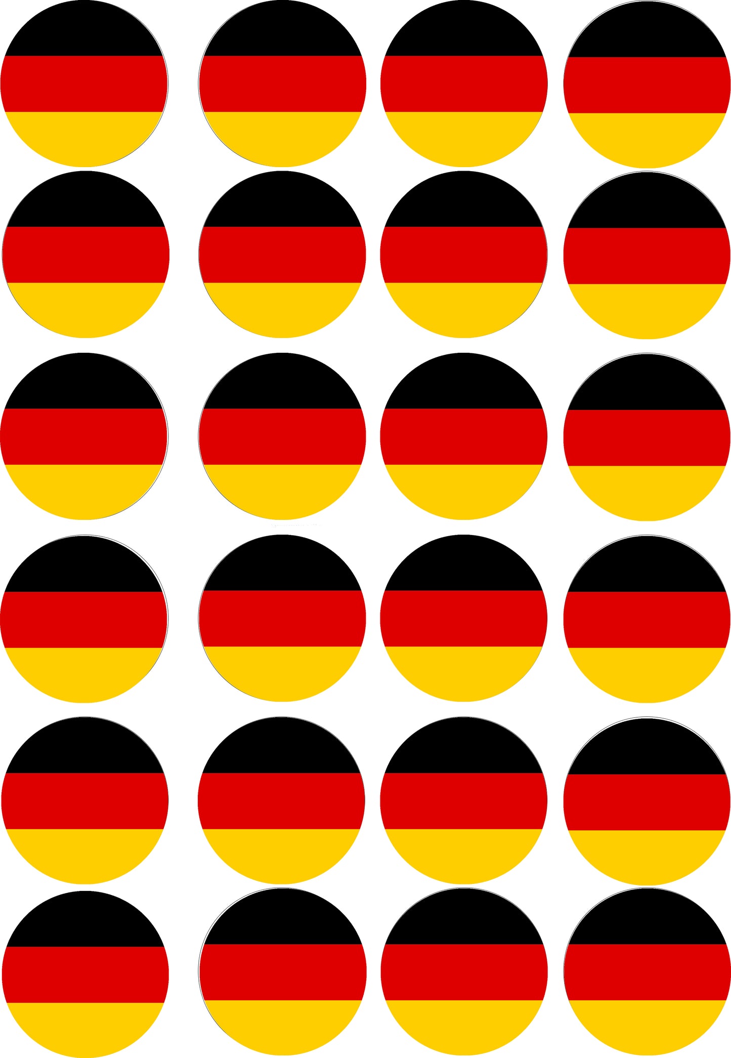 Essbare Muffinaufleger Deutschland 24St. zum Selbstausschneiden