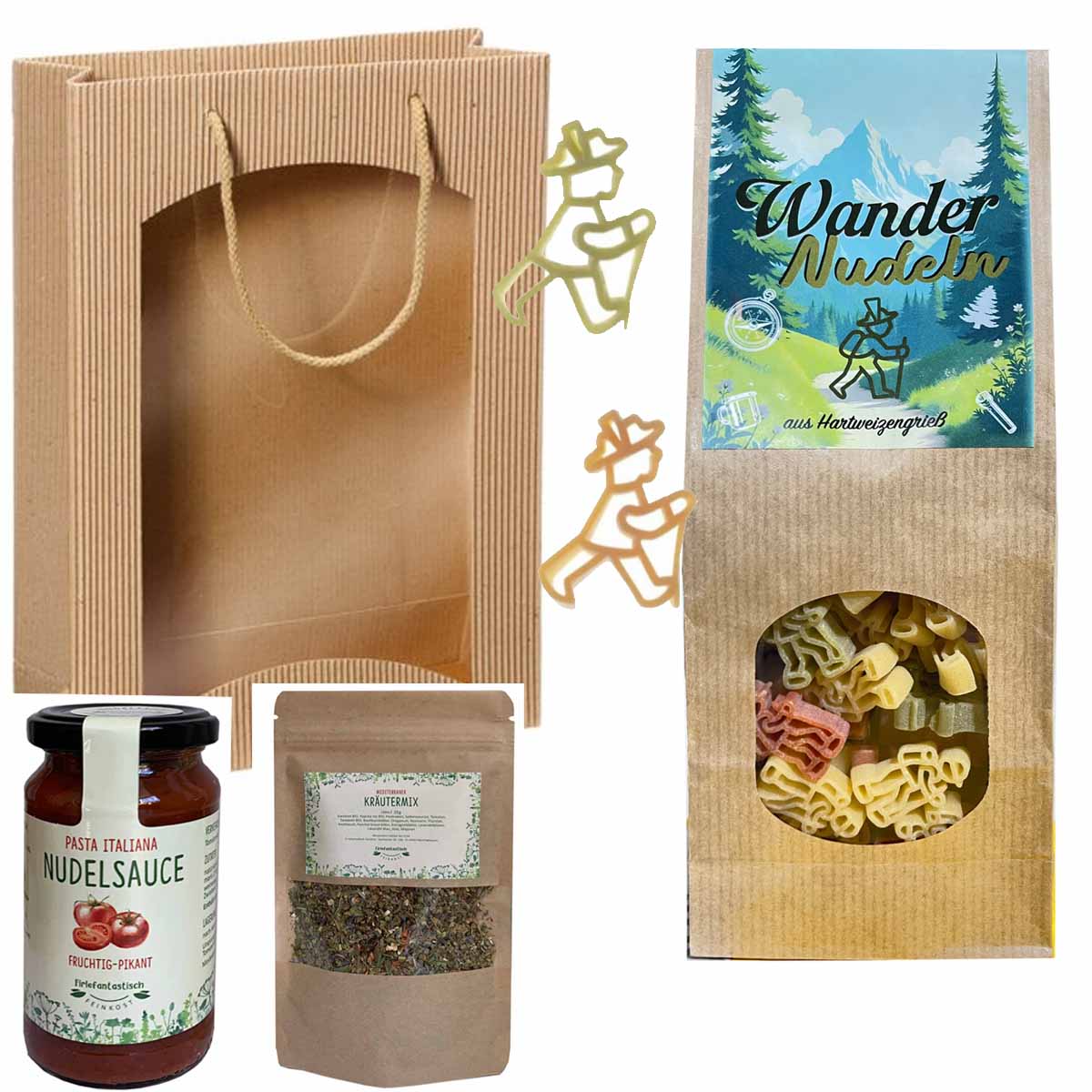 Feinkost-Set Wanderer mit Wandernudeln, Sauce, Kräutermix