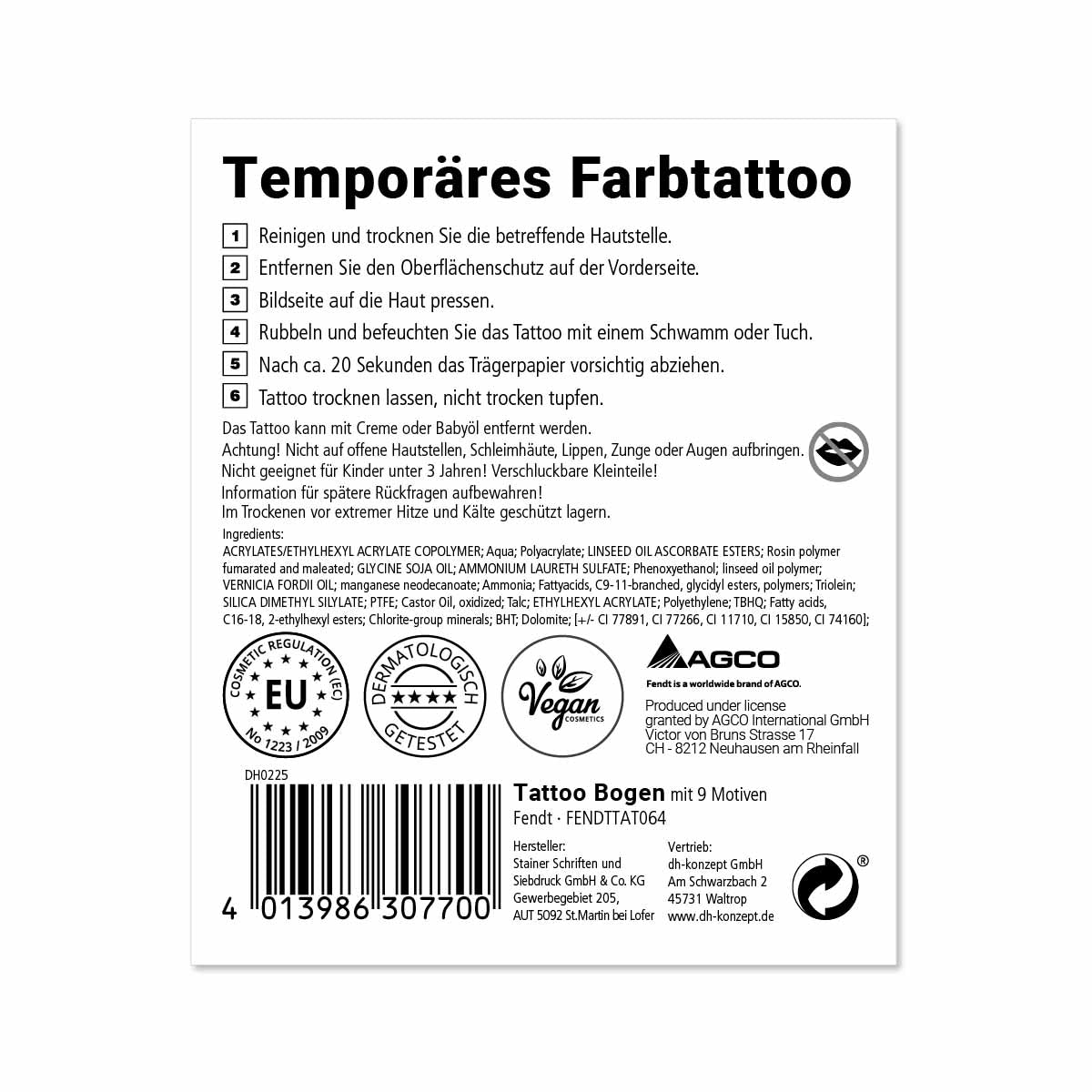Traktor Fendt Tattoo Bogen