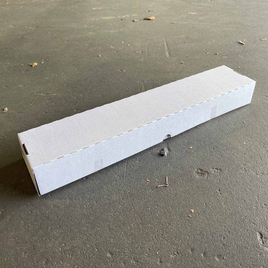 50x Faltkarton, weiß 48,5 x 9,5 x 5 cm