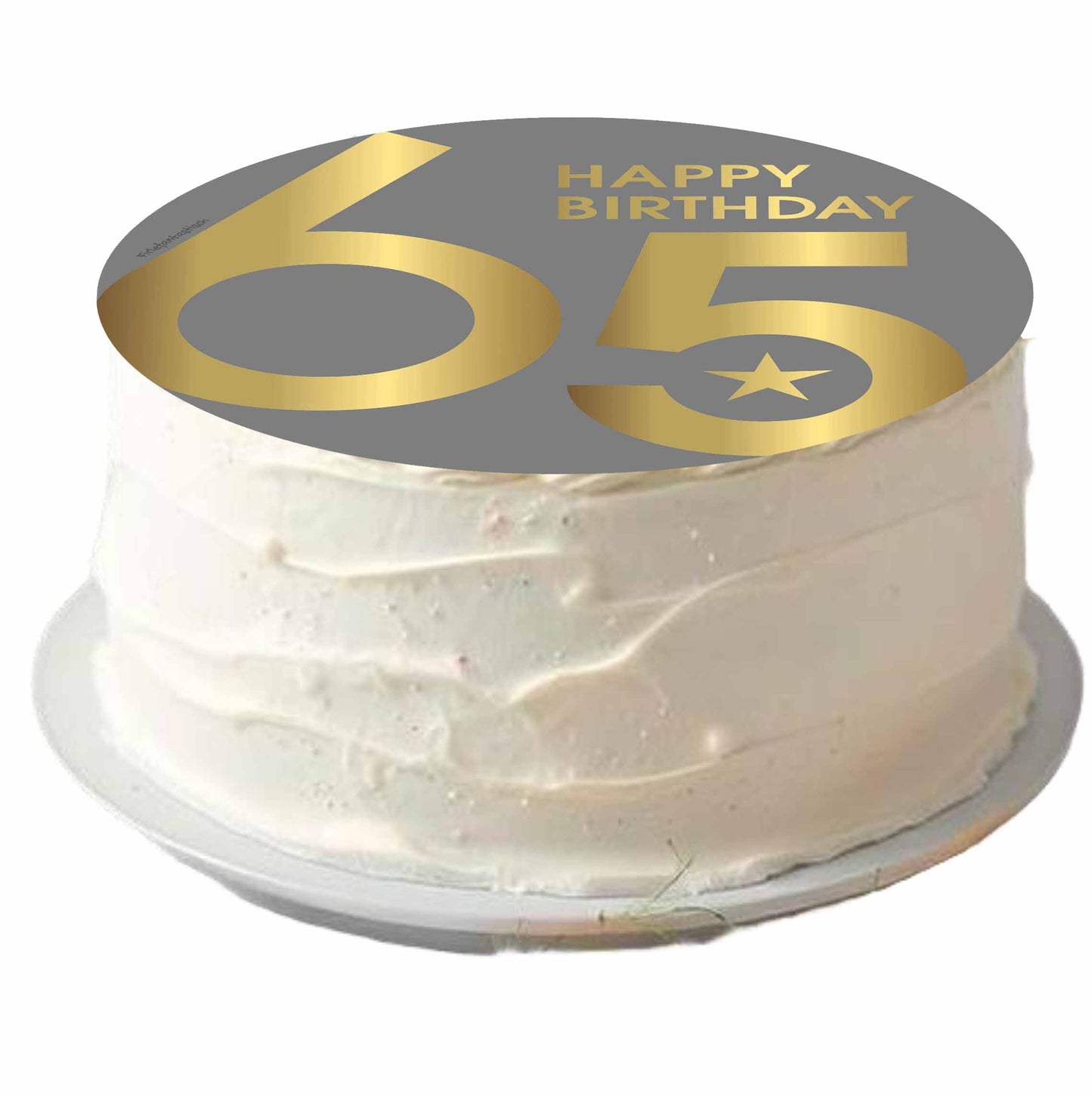 Essbarer Tortenaufleger 65. Geburtstag 20cm