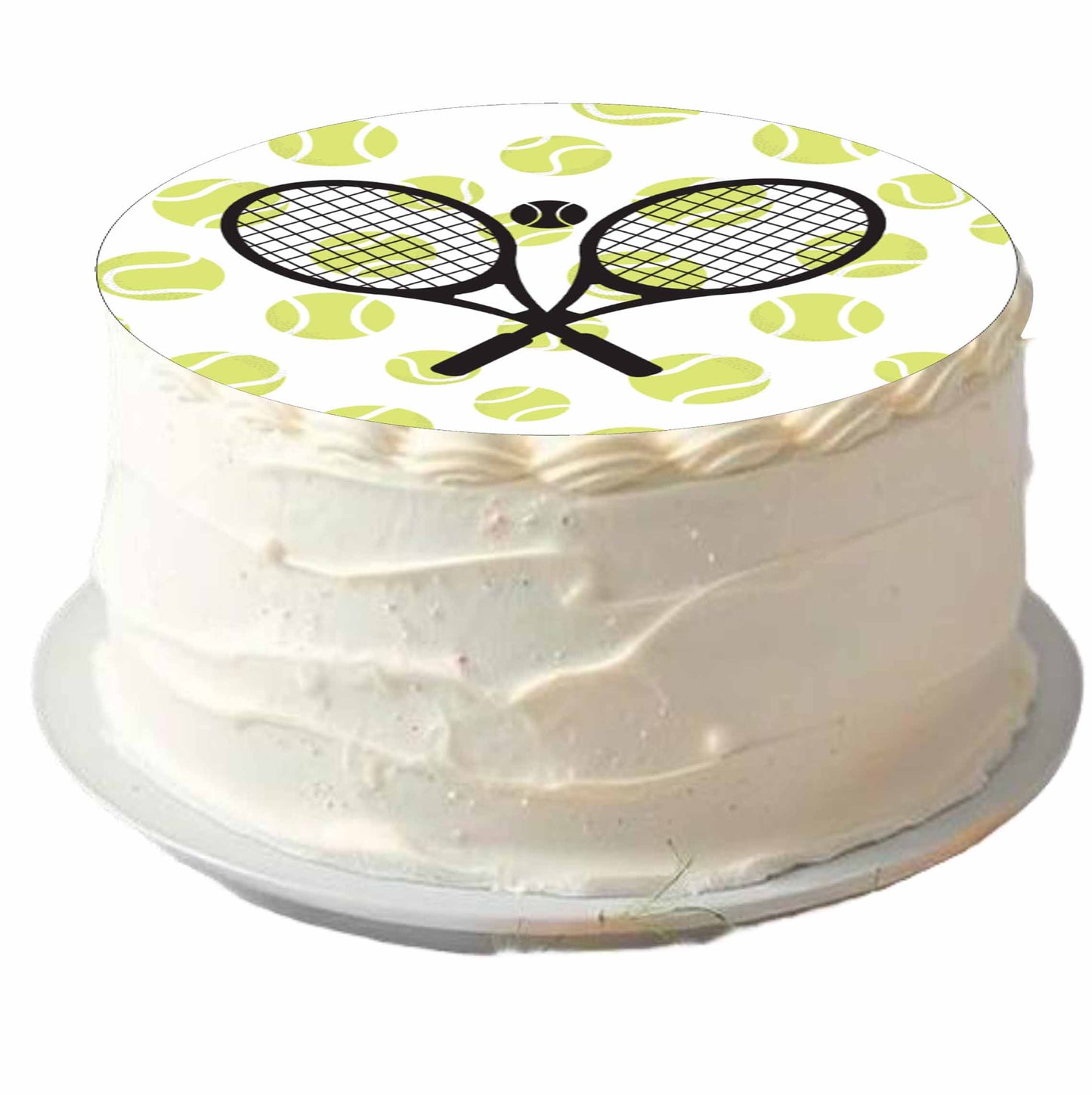 Essbarer Tortenaufleger Tennisschläger Oblaten- oder Zuckerpapier