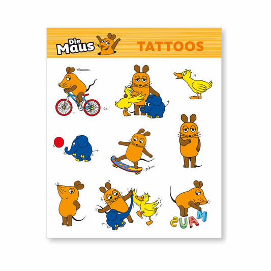 Die Maus Tattoo-Bogen 1 Stück