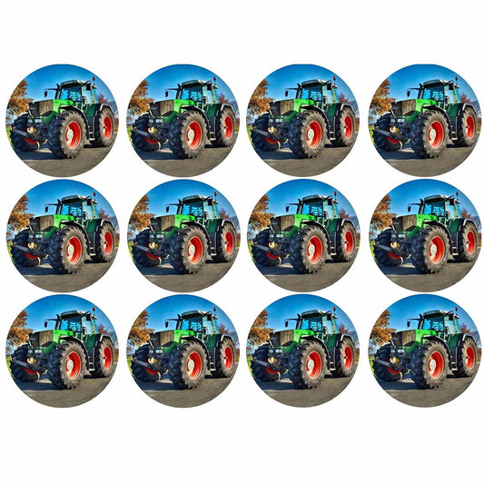 Essbarer Muffinaufleger Traktor 12 Stück