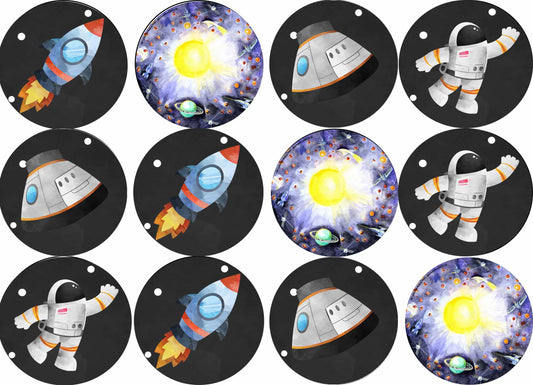 Muffinaufleger Weltall 12Stück