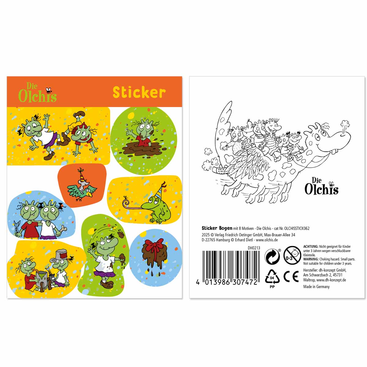 Olchis-Stickerbogen 1 Bogen