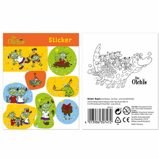 Olchis-Stickerbogen 1 Bogen
