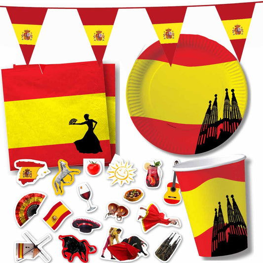 Partyset Spanien für 10 Personen
