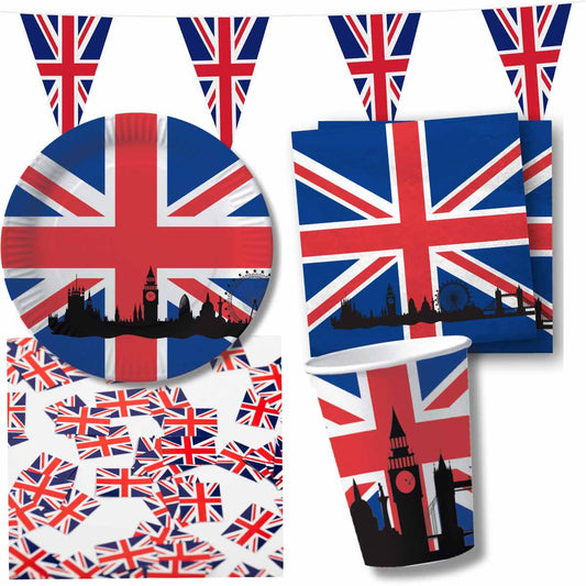 Partyset England für 10 Personen