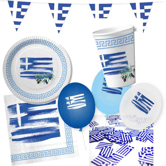 Partyset Griechenland 50tlg. für 10 Gäste