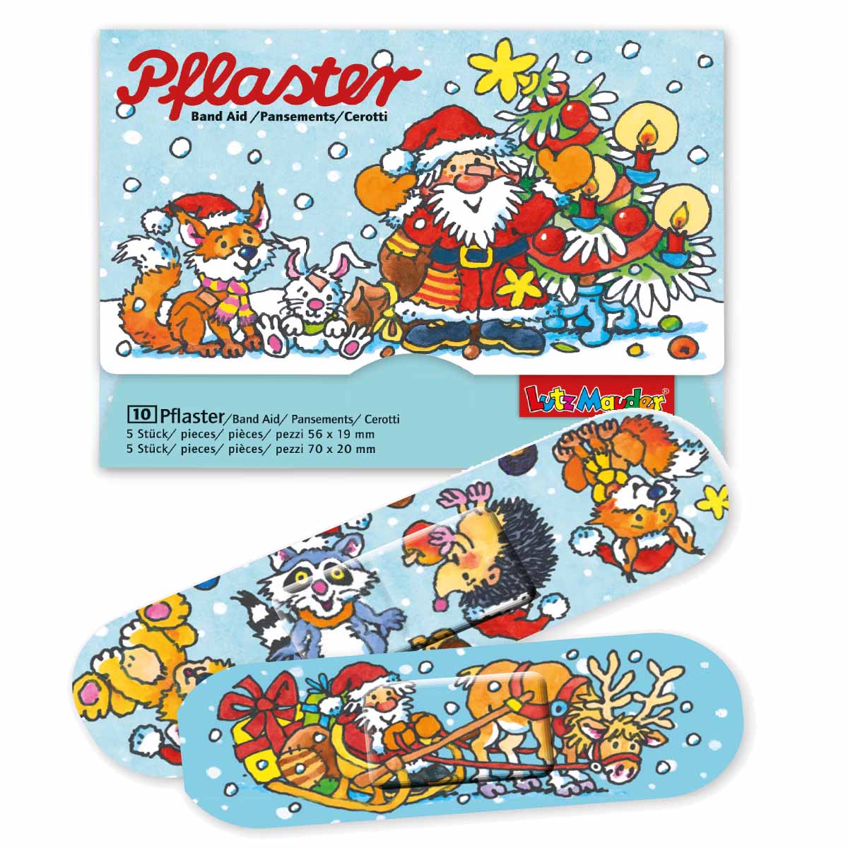 Pflasterbriefchen mit 10 Pflaster Weihnachten