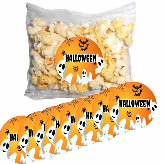Popcorn Tütchen 10 Stück und 10 Halloween Sticker