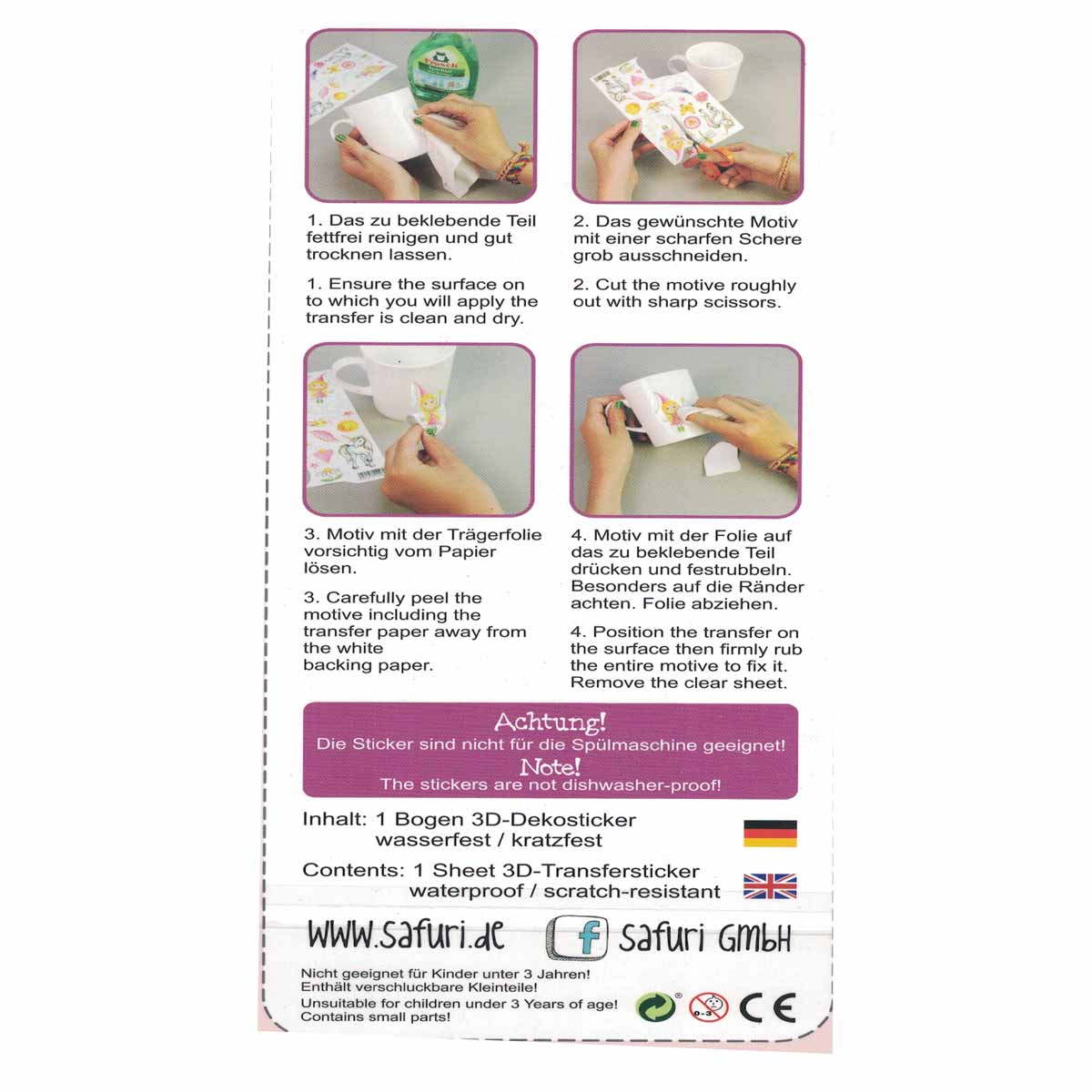 Porzellan-Sticker Feuerwehr