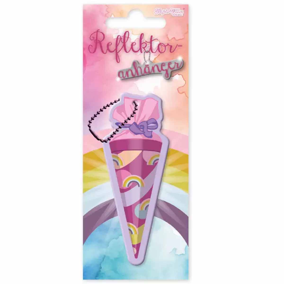 Reflektoranhänger Schultüte Pink