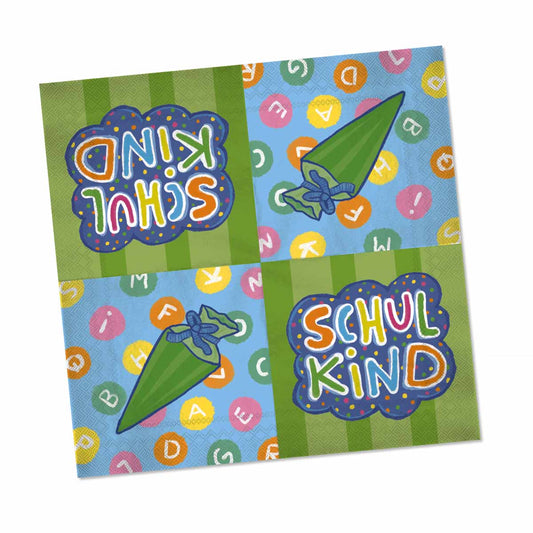 Servietten Einschulung „Schulkind“ 20 Stück