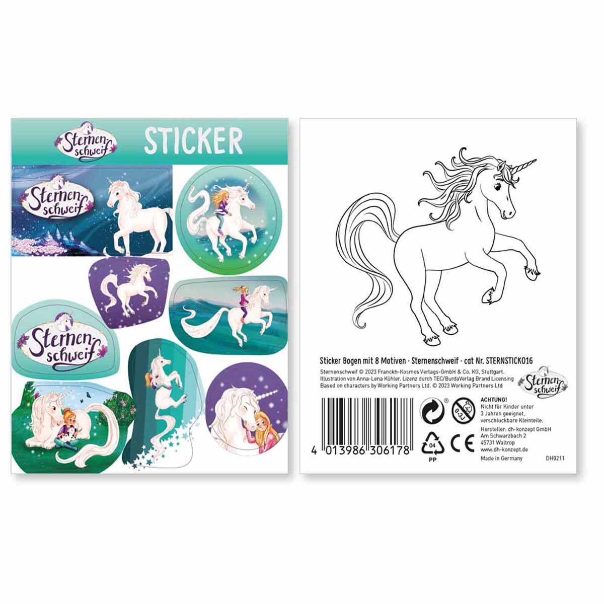 Sticker Sternenschweif Einhorn Mitgebsel | Jetzt bestellen ...