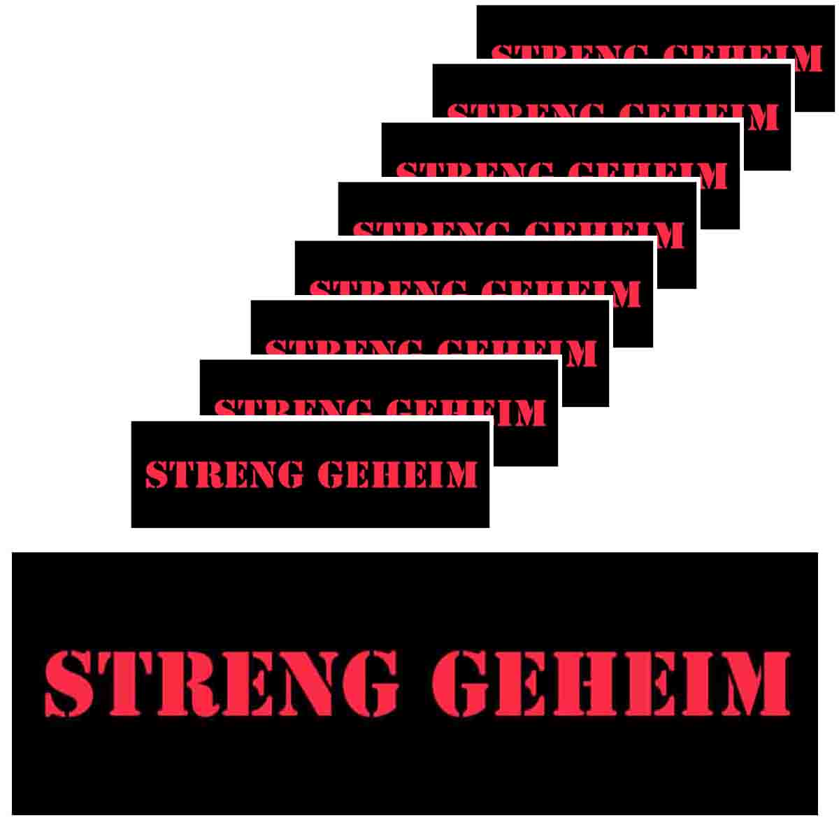 Sticker STRENG GEHEIM 10 Stück