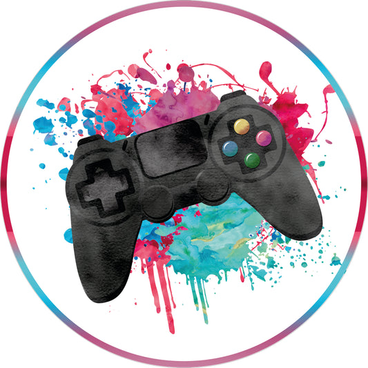 Essbarer Tortenaufleger Gamer Controller Oblaten- oder Zuckerpapier