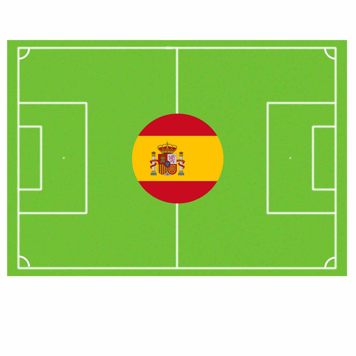 Tortenaufleger Fußballfeld mit Wappen Spanien