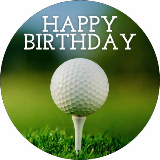 Essbarer Tortenaufleger Golfball Oblaten- oder Zuckerpapier