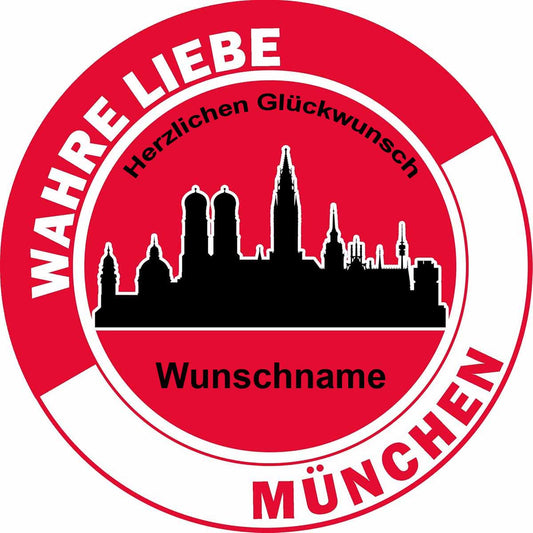 Essbarer Tortenaufleger München  "WAHRE LIEBE" mit WUNSCHTEXT