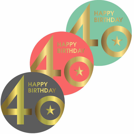 Essbarer Tortenaufleger 40.Geburtstag