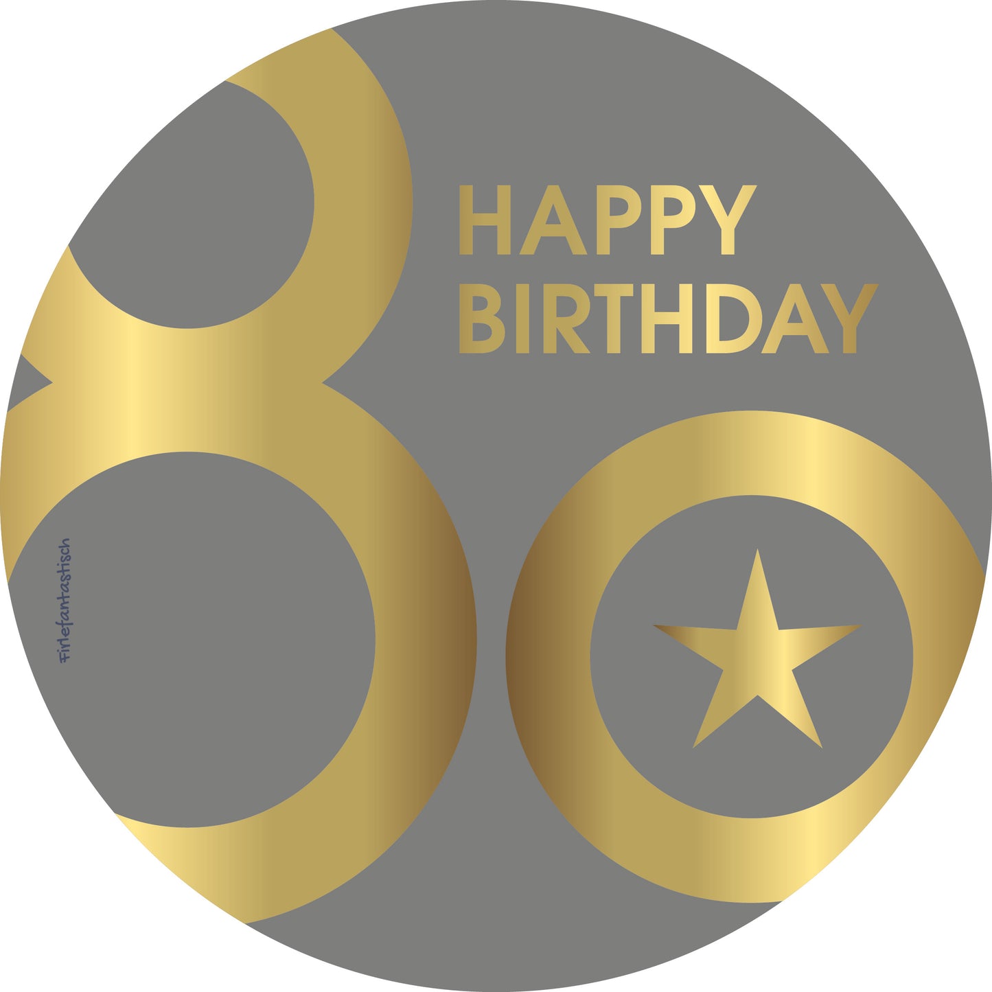 Essbarer Tortenaufleger 80.Geburtstag