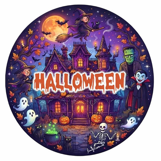 Essbarer Tortenaufleger Halloween Gruselschloss Oblaten- oder Zuckerpapier