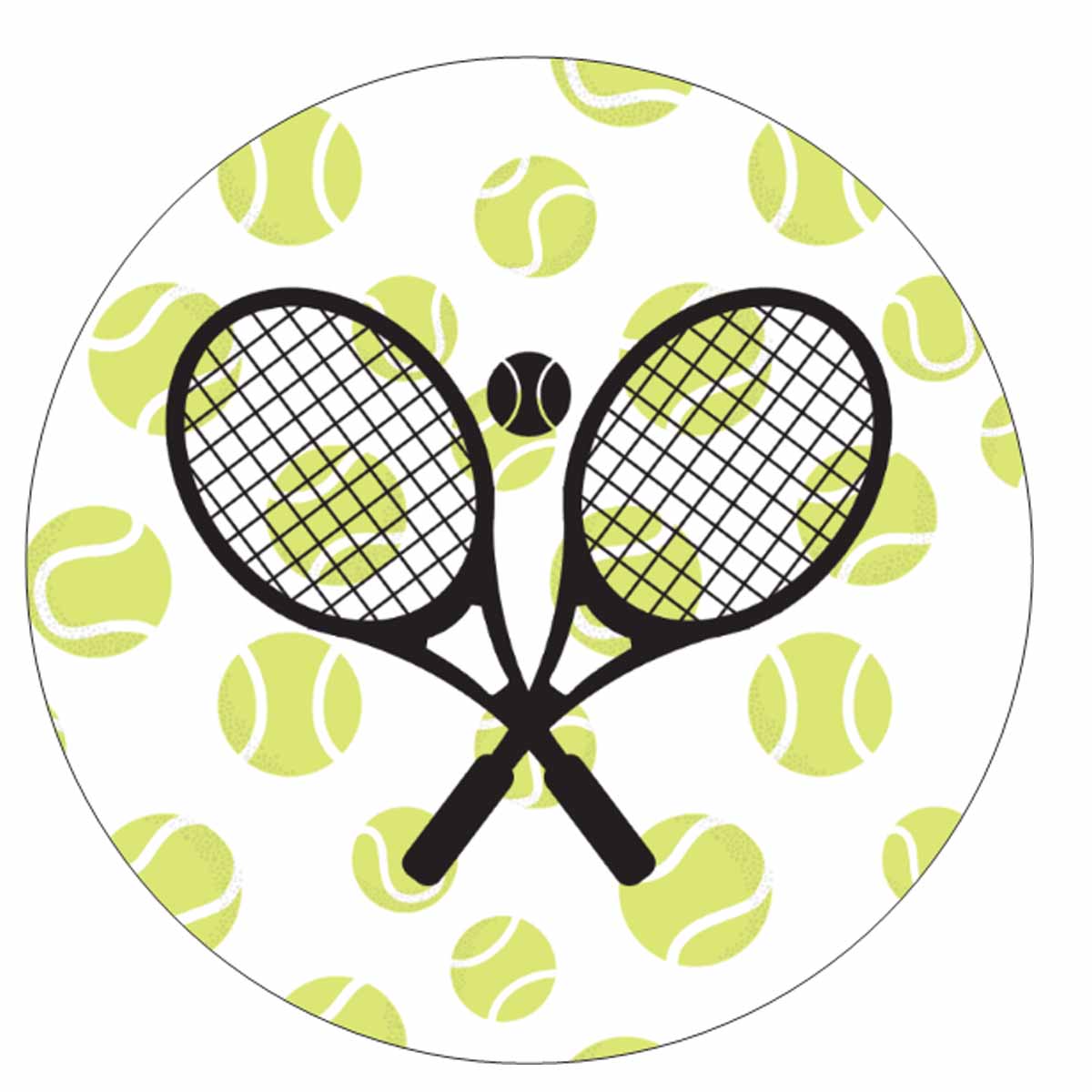 Essbarer Tortenaufleger Tennisschläger Oblaten- oder Zuckerpapier