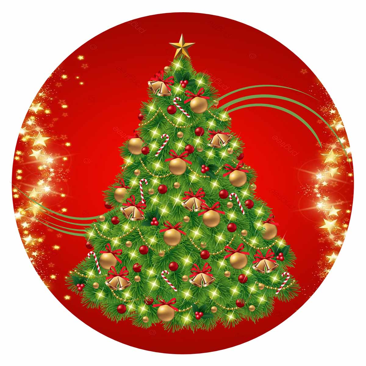 Essbarer Tortenaufleger "Weihnachtsbaum" Oblaten- oder Zuckerpapier