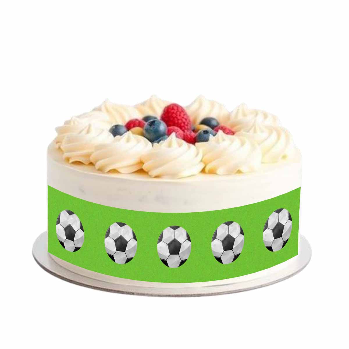 Essbares Tortenband Fußball Zuckerpapier