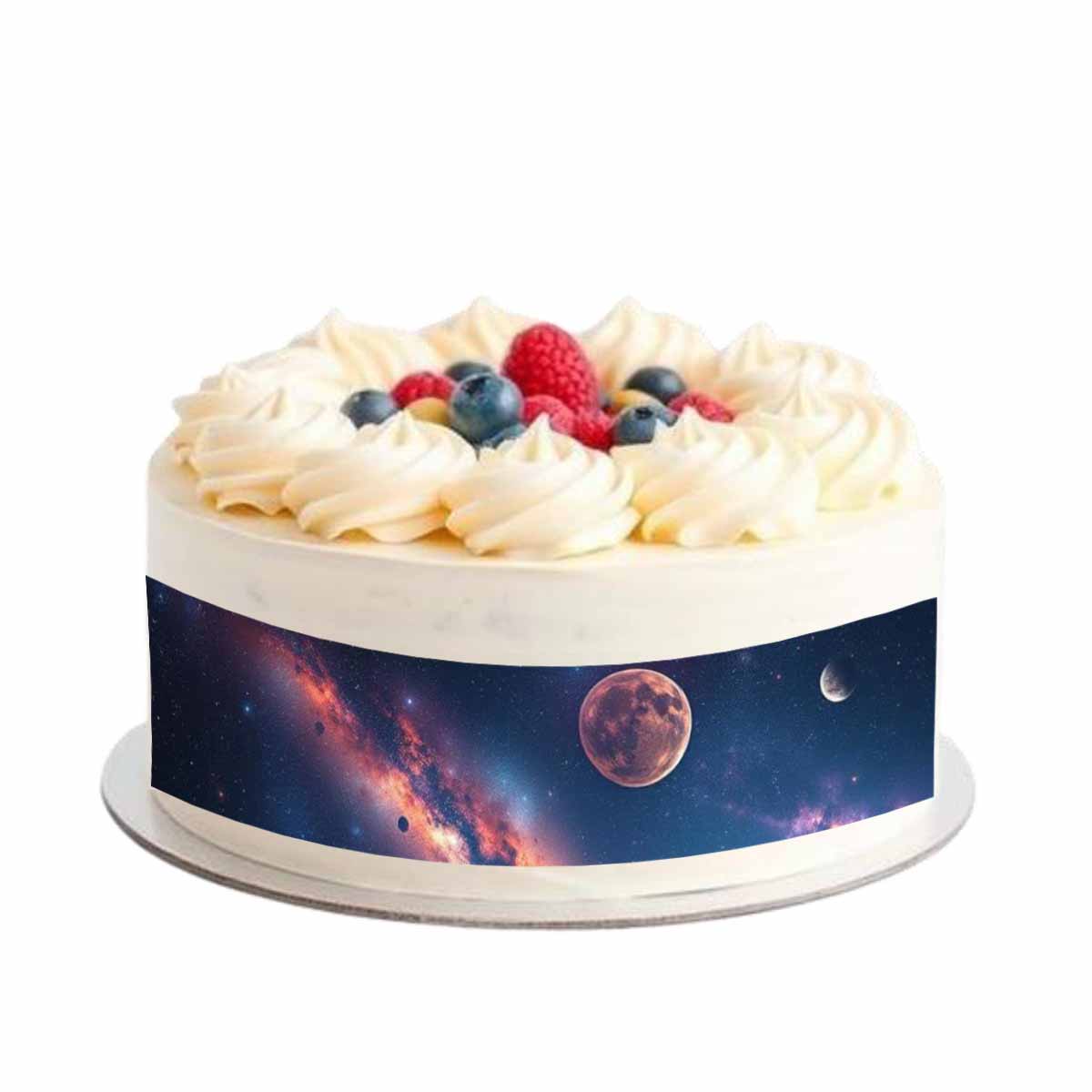 Essbares Tortenband Space 4 Stück