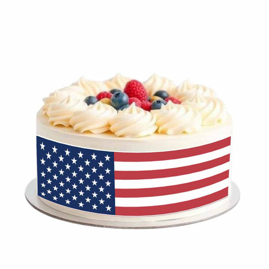 Essbares Tortenband USA Zuckerpapier