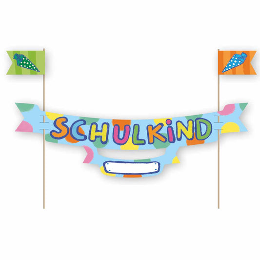 Tortenbanner Einschulung "Schulkind"