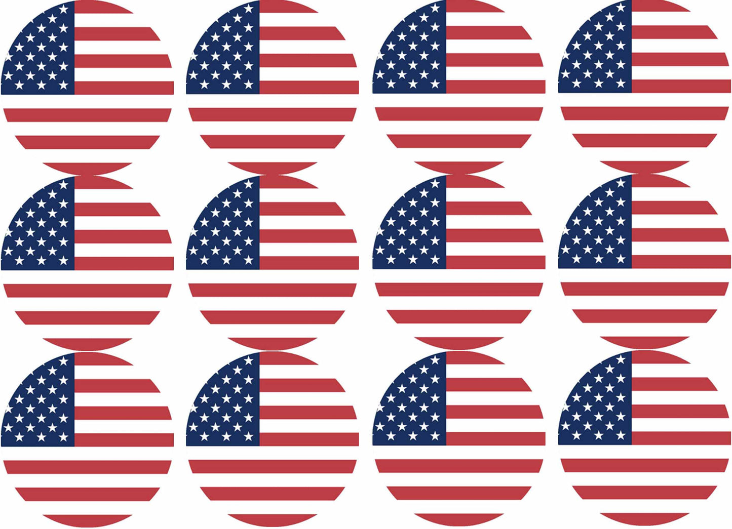 Essbare Muffinaufleger USA 12 Stück
