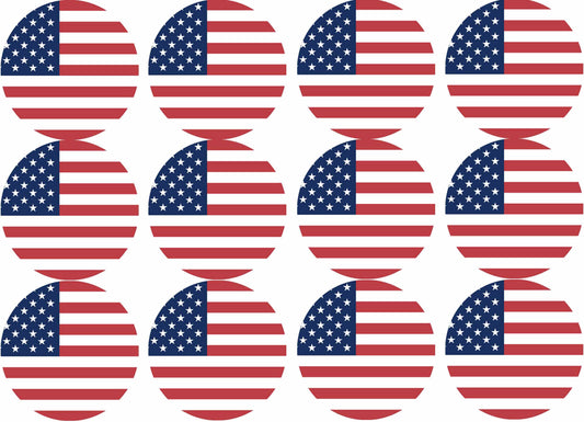 Essbare Muffinaufleger USA 12 Stück
