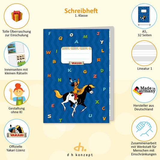 Schreibheft Yakari für die Schule