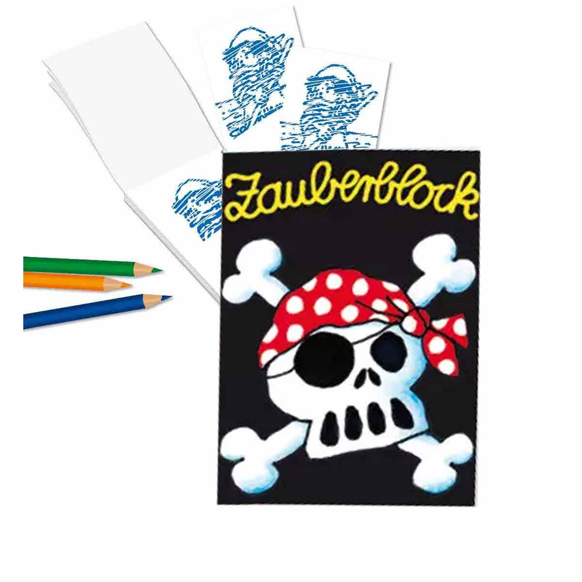 Zauberblock Piraten Totenkopf 8 Stück
