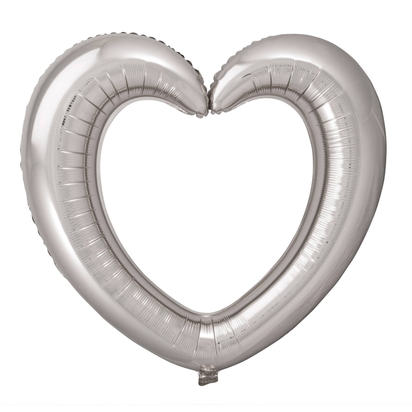 Folienballon herzförmiger Bilderrahmen Silber