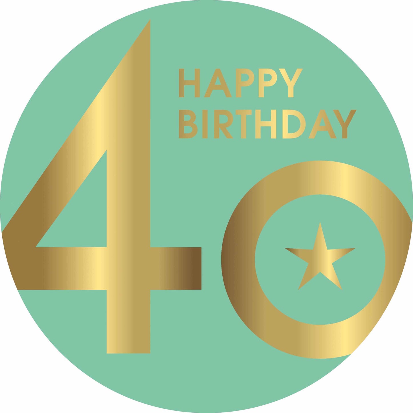 Essbarer Tortenaufleger 40.Geburtstag