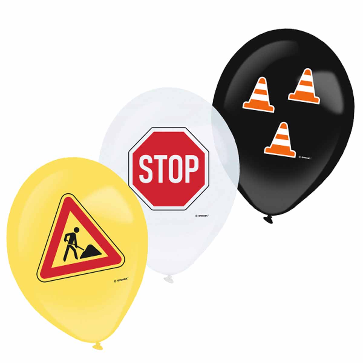 Baustellen Ballons Verkehrszeichen 6 Stück