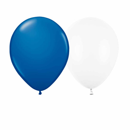 Ballons Blau/Weiß 8 Stück