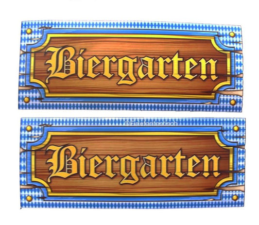 Deko Biergartenschild 2St.